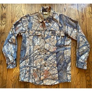VTG 90s Westark Skyline Camo Apparition Full Snap Up Hunting Jacket Medium USA